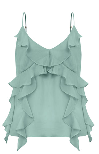 Blusa alça com babados